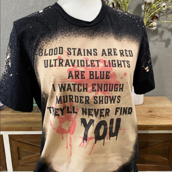 Horror Crime Show Bleached Tshirt 5X - Picture 3 of 3